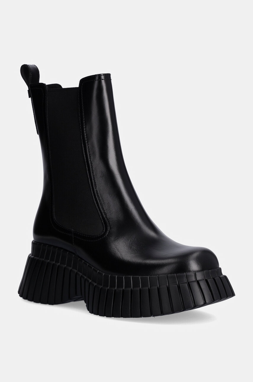Camper ghete chelsea de piele BCN femei, culoarea negru, cu platforma, K400726-001 Camper ghete chelsea de piele BCN femei, culoarea negru, cu platforma, K400726-001