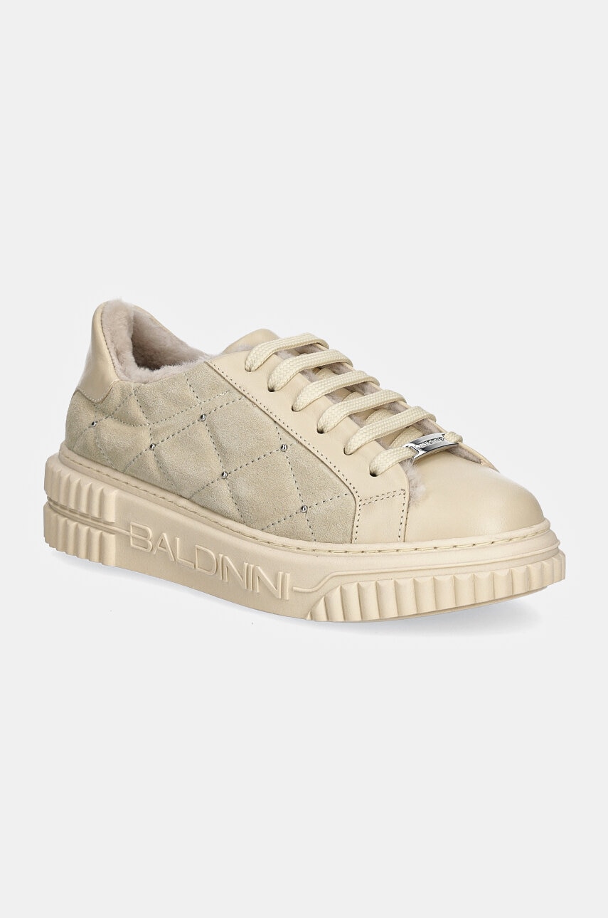 Baldinini sneakers din piele culoarea bej, D5B467A1VCRT Baldinini sneakers din piele culoarea bej, D5B467A1VCRT