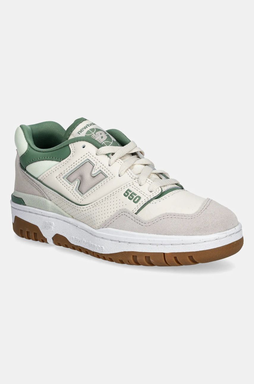 New Balance sneakers din piele 550 culoarea bej, BBW550HK