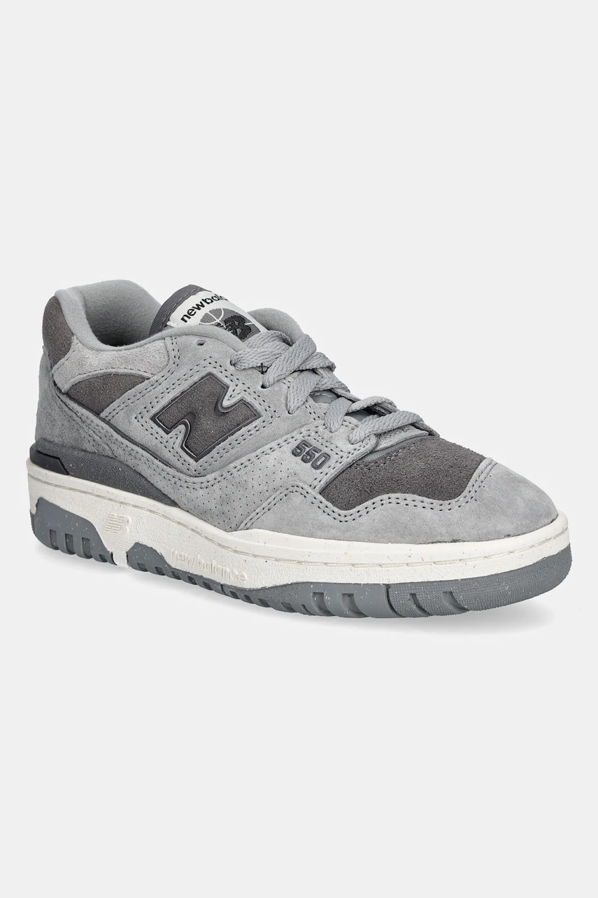 New Balance sneakers din piele intoarsă 550 culoarea gri, BBW550RE
