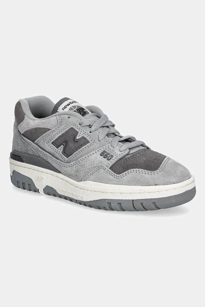 New Balance sneakers din piele intoarsă 550 culoarea gri, BBW550RE