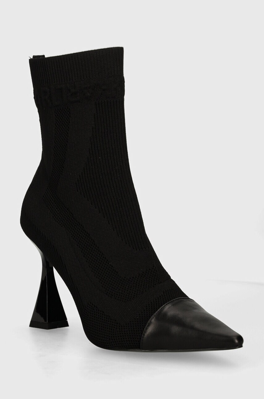 Karl Lagerfeld botine DEBUT II femei, culoarea negru, cu toc cui, KL32061A