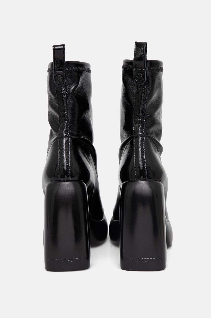 Черевики Karl Lagerfeld ASTRAGON HI жіночі колір чорний каблук блок KL33760 