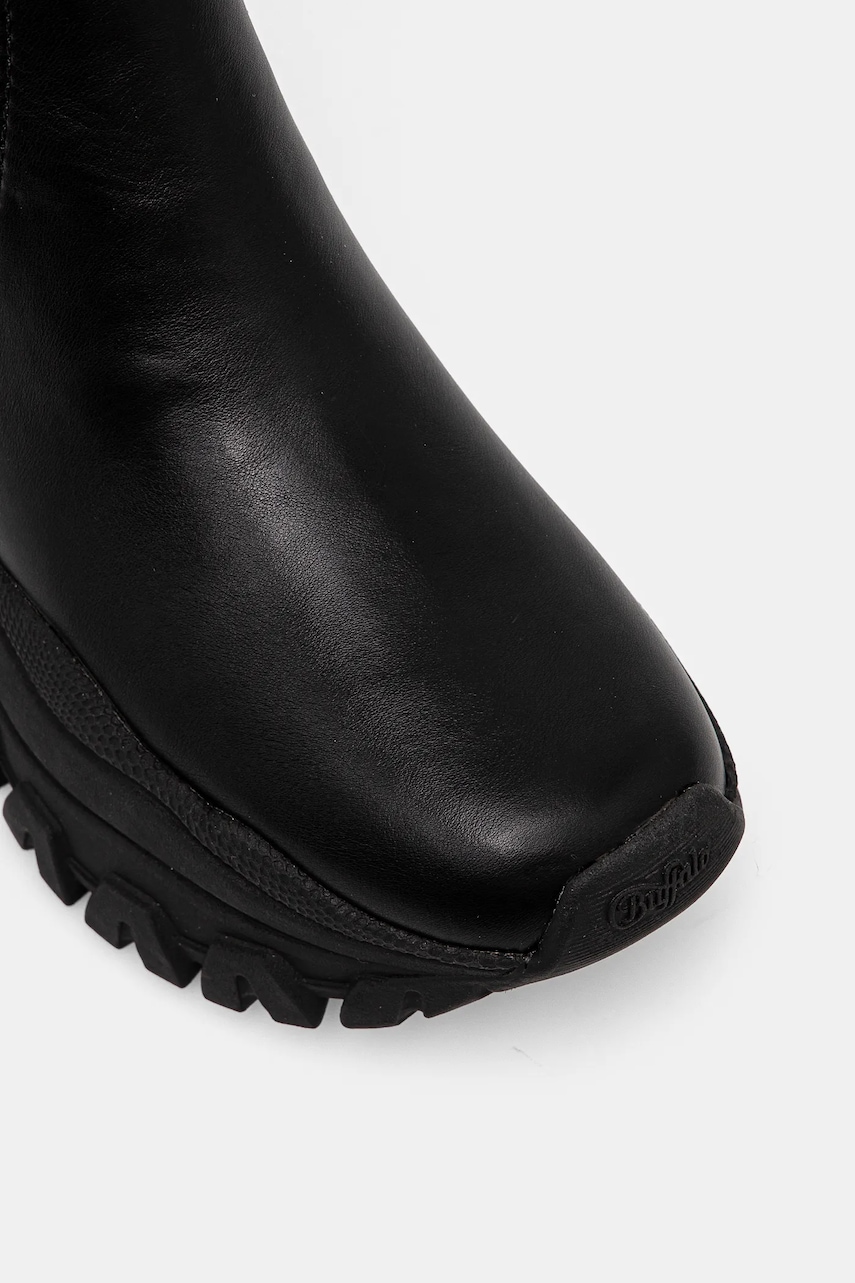 Чоботи Buffalo Lola Stretch Boot Hi жіночі колір чорний на платформі 1220055-BLK 