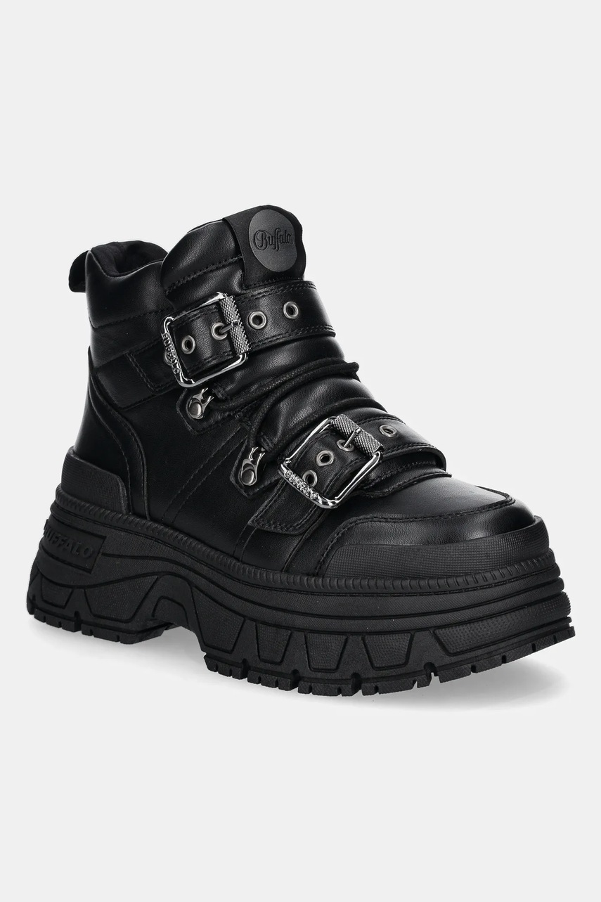 

Кубинки Buffalo Fusion Hike Mid в черно с платформа 1622517-BLK, Черен