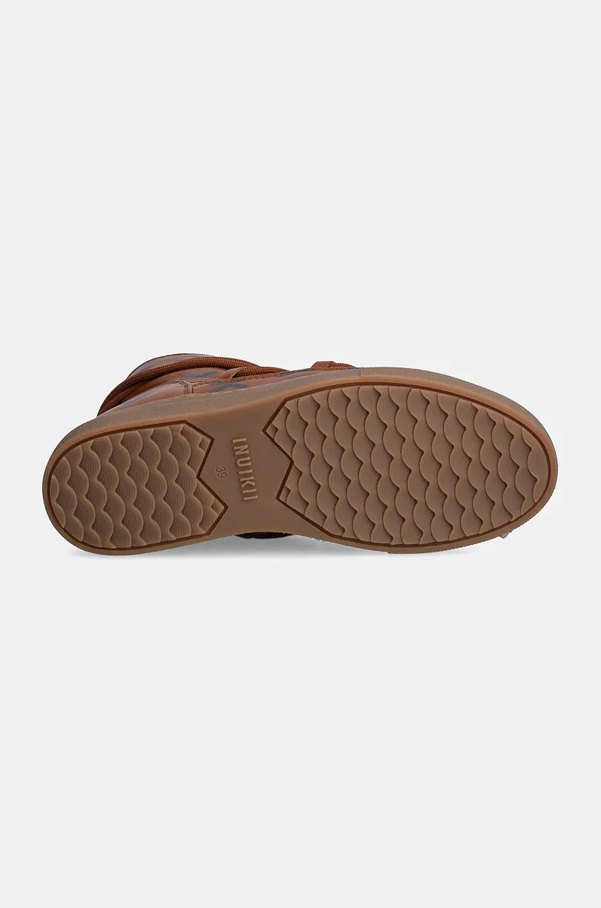 Шкіряні чоботи Inuikii Full Leather Print колір коричневий 75202-088 