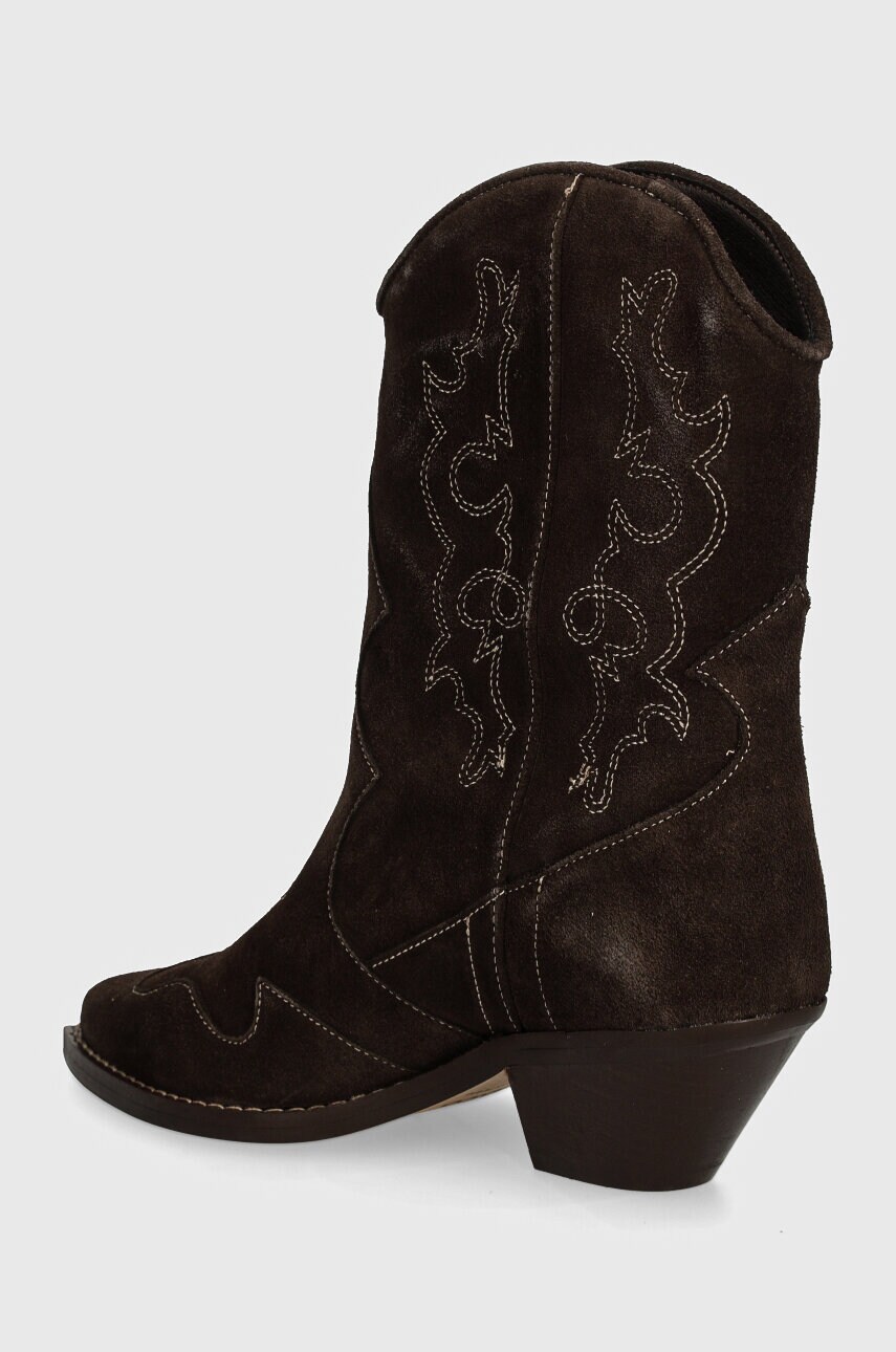 Bianco cowboy csizma velúrból BIAISABEL barna, női, magassarkú, 11301444 termék 2. képe
