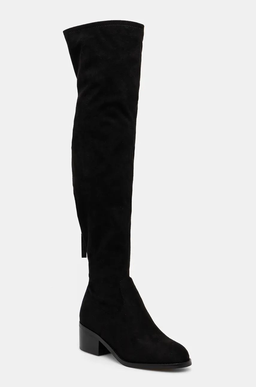 Steve Madden cizme Courtside femei, culoarea negru, cu toc drept, SM11003345