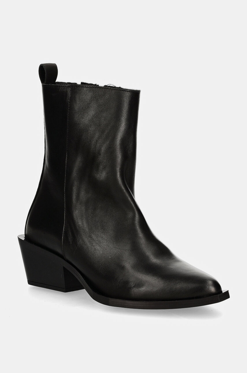Steve Madden cizme de piele Xylena femei, culoarea negru, cu toc drept, SM11003317