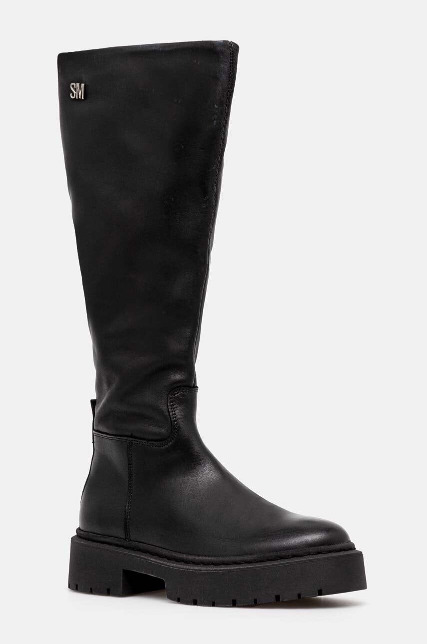 Steve Madden cizme Galina femei, culoarea negru, cu toc plat, izolare usoara, SM11003333 Steve Madden cizme Galina femei, culoarea negru, cu toc plat, izolare usoara, SM11003333