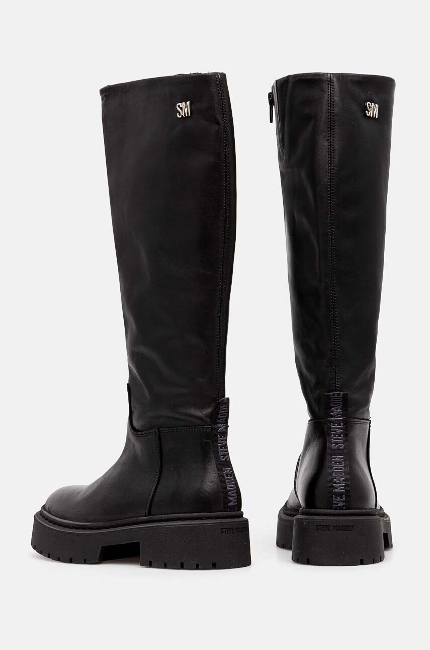 Steve Madden csizma Galina fekete, női, enyhén téliesített, lapos talpú, SM11003333 termék 2. képe