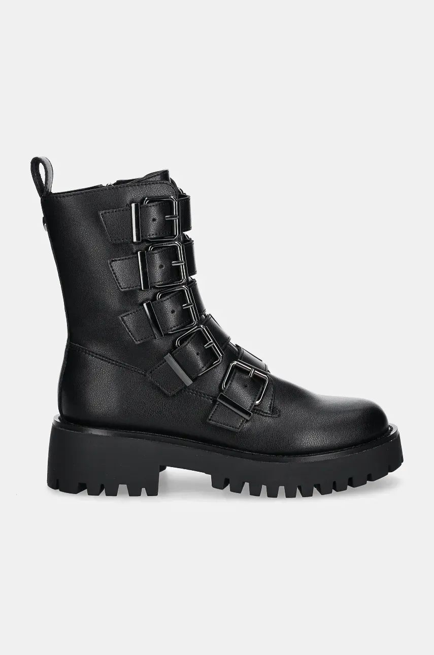 Кожаные полусапоги Steve Madden Director женские цвет чёрный на платформе SM11003347 Кожаные полусапоги Steve Madden Director женские цвет чёрный на платформе SM11003347