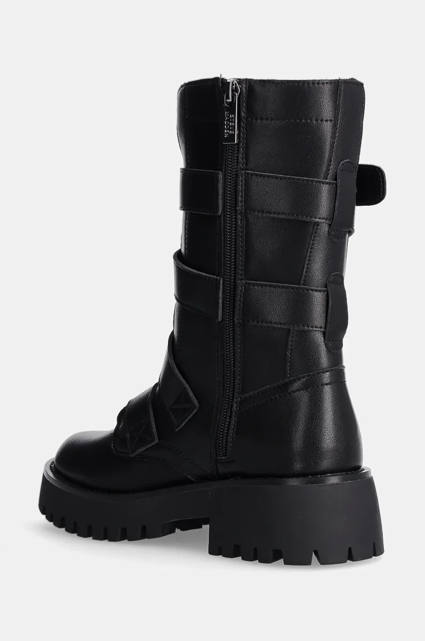 Шкіряні черевики Steve Madden Devlin жіночі колір чорний на платформі SM11003349 