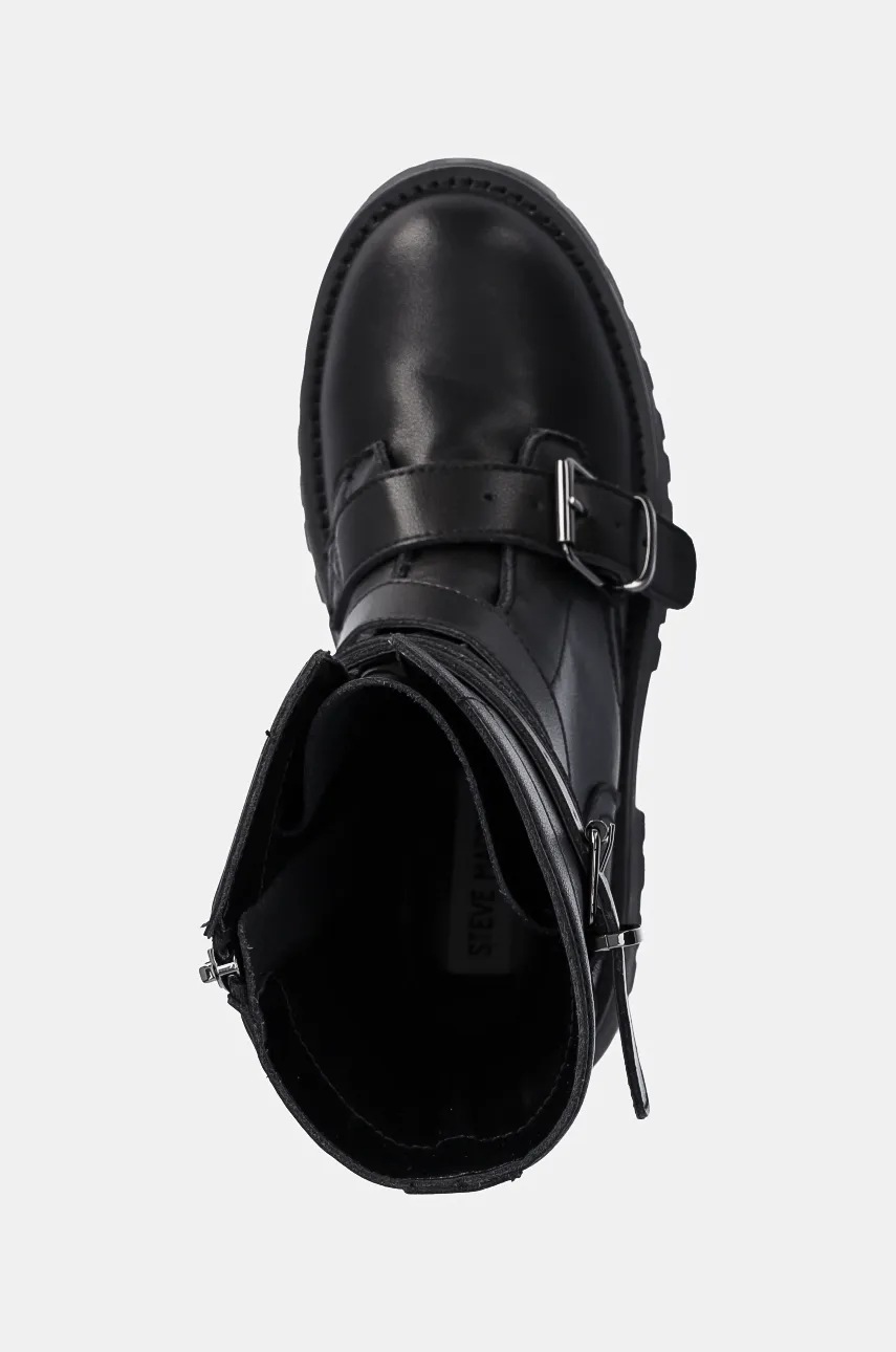 Шкіряні черевики Steve Madden Devlin жіночі колір чорний на платформі SM11003349 