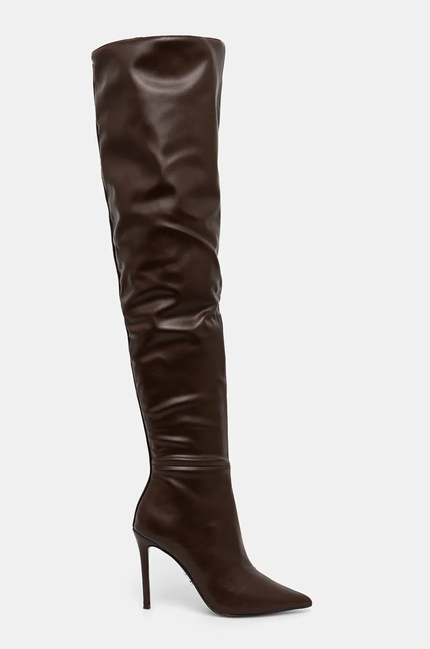 Steve Madden cizme Epic femei, culoarea maro, cu toc cui, SM11003361