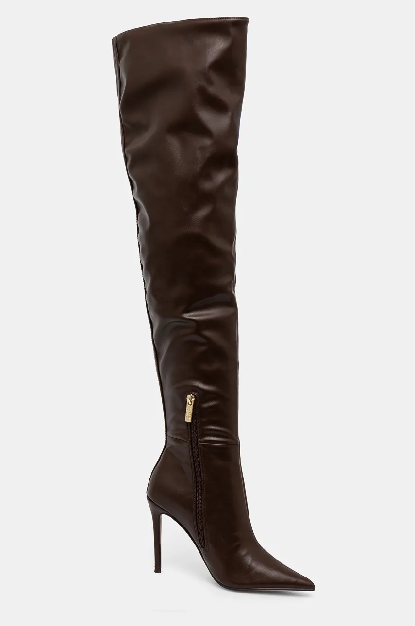 Чоботи Steve Madden Epic жіночі колір коричневий на шпильці SM11003361 