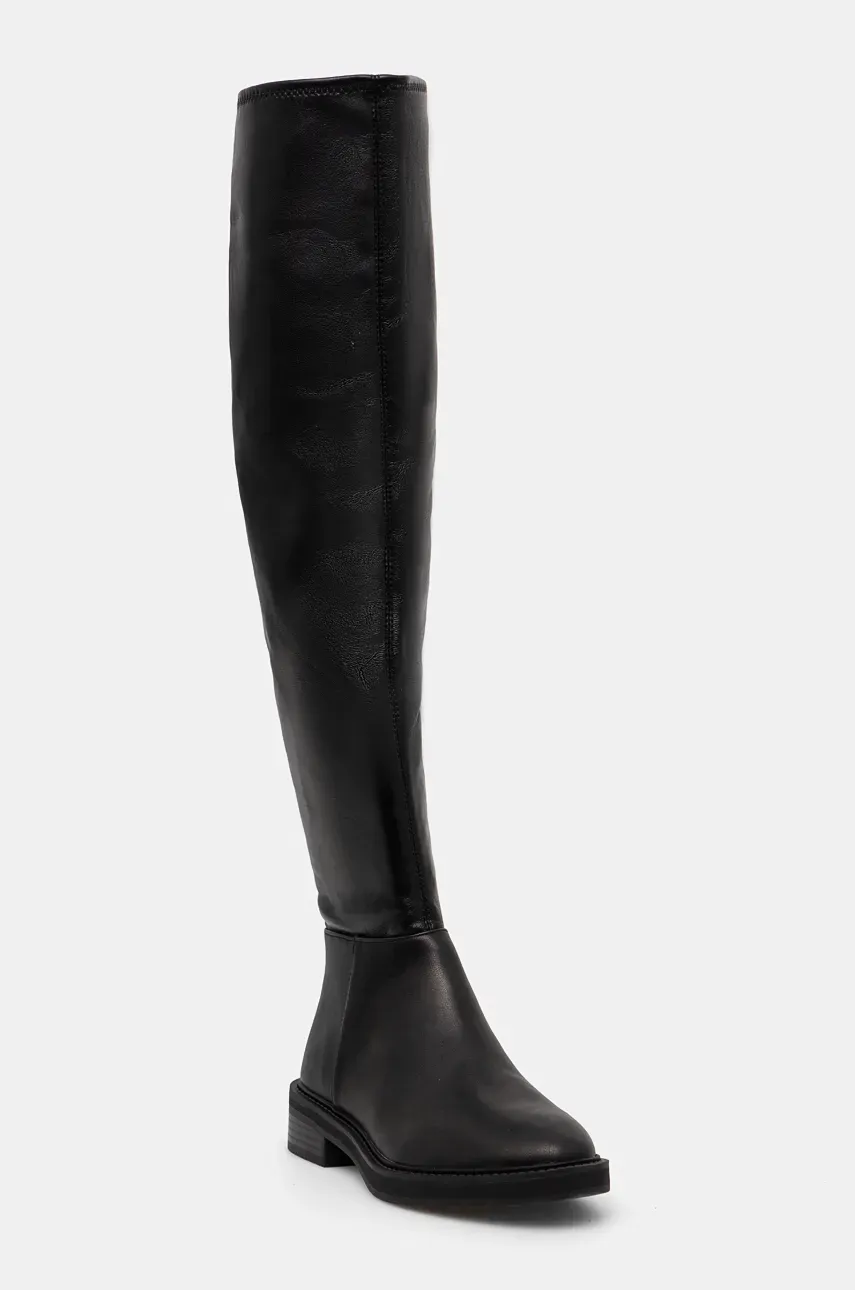 Сапоги Steve Madden Leza женские цвет чёрный на плоском ходу SM11003368 Сапоги Steve Madden Leza женские цвет чёрный на плоском ходу SM11003368