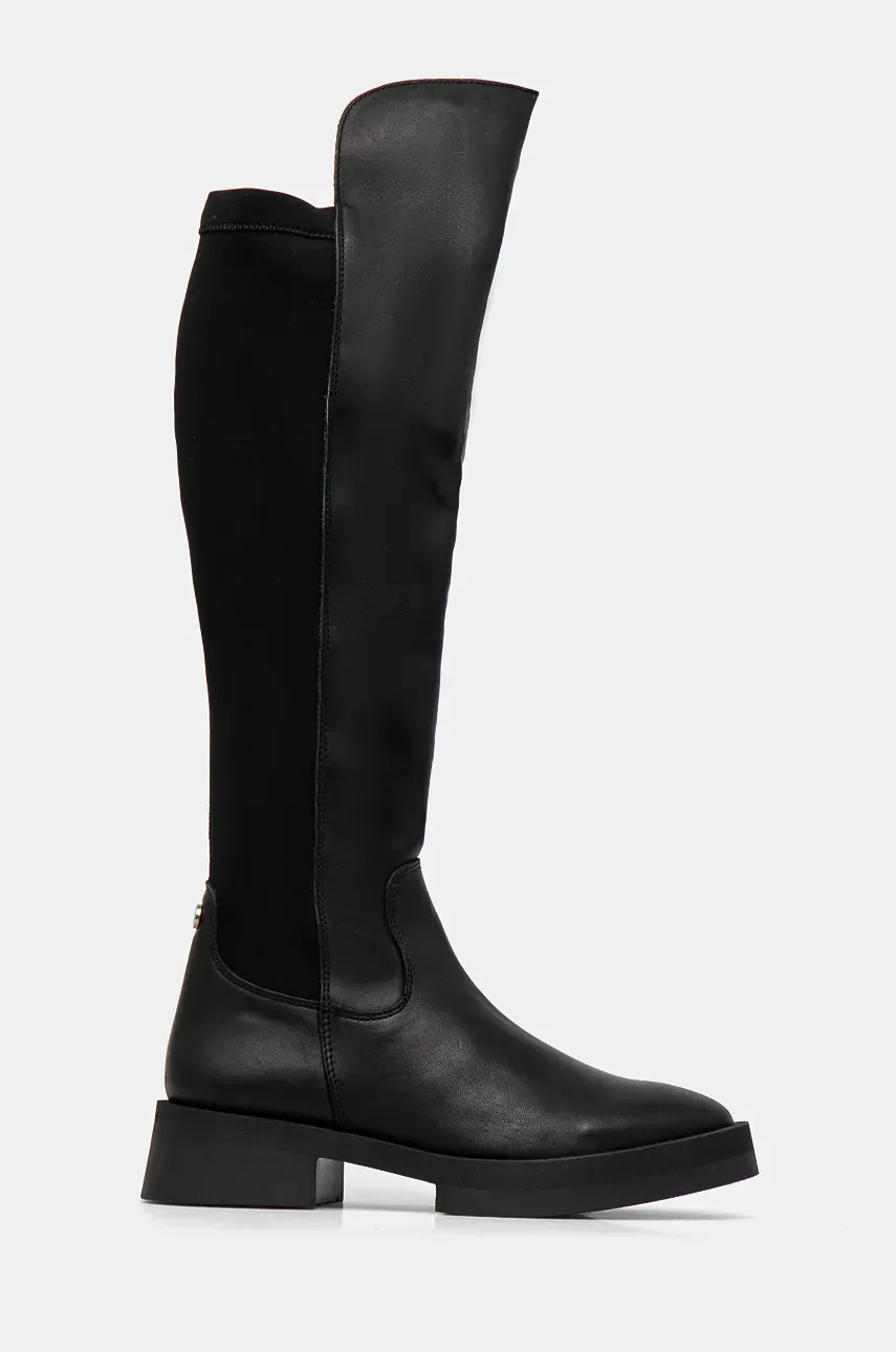 Сапоги Steve Madden Meave женские цвет чёрный на плоском ходу SM11003369 Сапоги Steve Madden Meave женские цвет чёрный на плоском ходу SM11003369