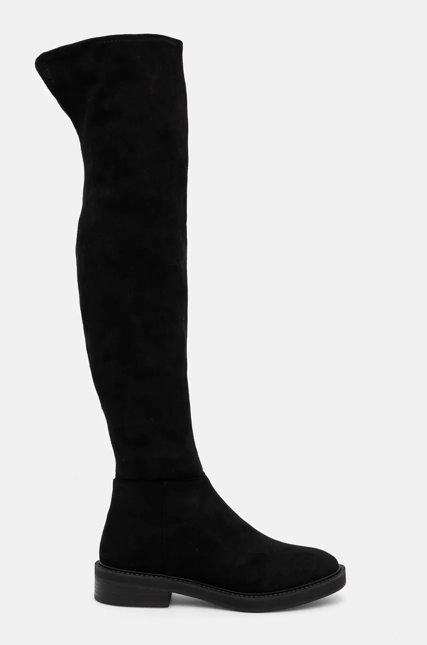 Steve Madden cizme Leza Boots femei, culoarea negru, cu toc plat, SM11003368 Steve Madden cizme Leza Boots femei, culoarea negru, cu toc plat, SM11003368