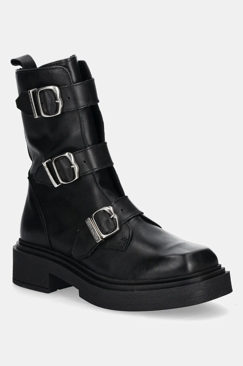 Steve Madden botine Clipper femei, culoarea negru, cu platforma, izolare usoara, SM11003402