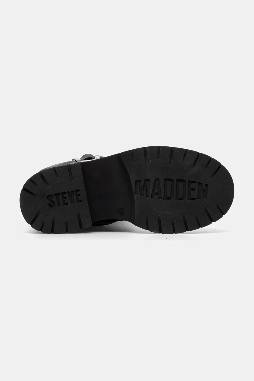 Шкіряні чоботи Steve Madden Godiva жіночі колір чорний на платформі SM11003413 
