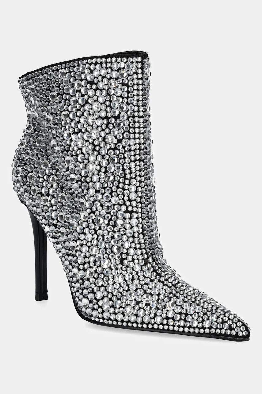 Steve Madden botine Sentinel-R femei, culoarea argintiu, cu toc cui, SM11003450 Steve Madden botine Sentinel-R femei, culoarea argintiu, cu toc cui, SM11003450