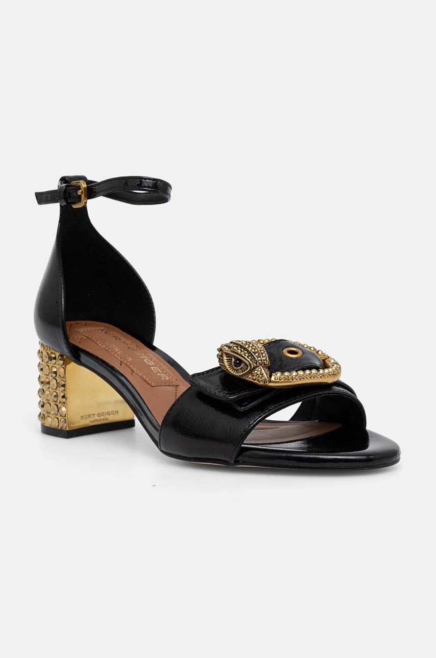 

Кожени сандали Kurt Geiger London Mayfair Block Mid Heel в черно 9990500309, Черен