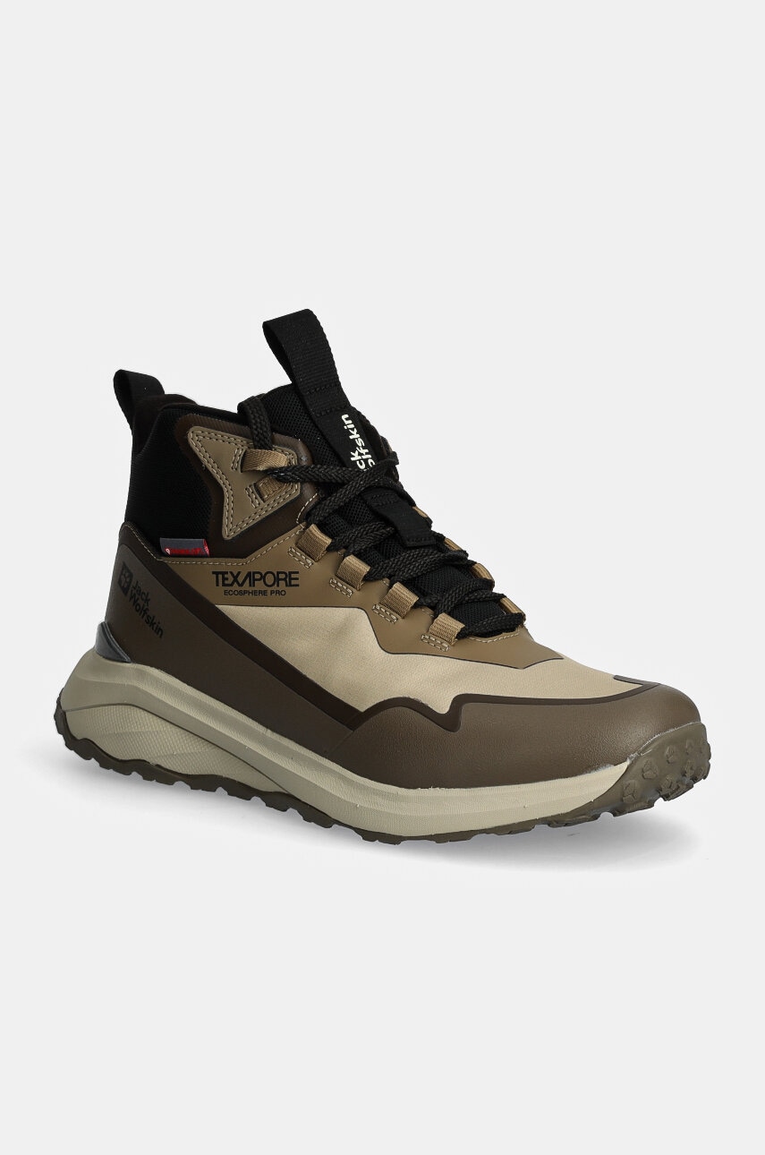 Jack Wolfskin pantofi Dromoventure WT Texapore Mid femei, culoarea maro, izolat, A62297 Jack Wolfskin pantofi Dromoventure WT Texapore Mid femei, culoarea maro, izolat, A62297