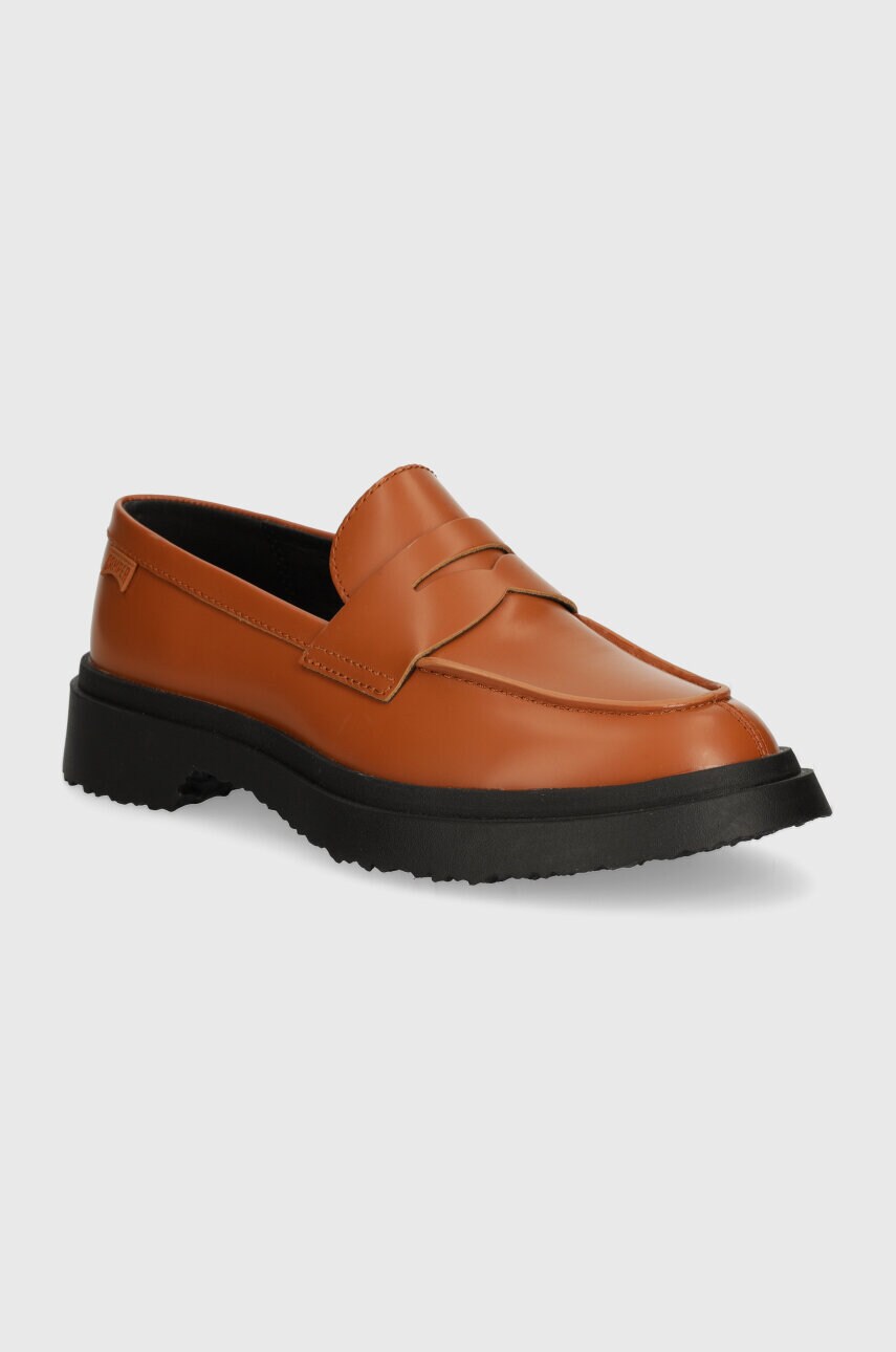 Camper mocasini de piele Walden femei, culoarea maro, cu toc plat, K201116-023