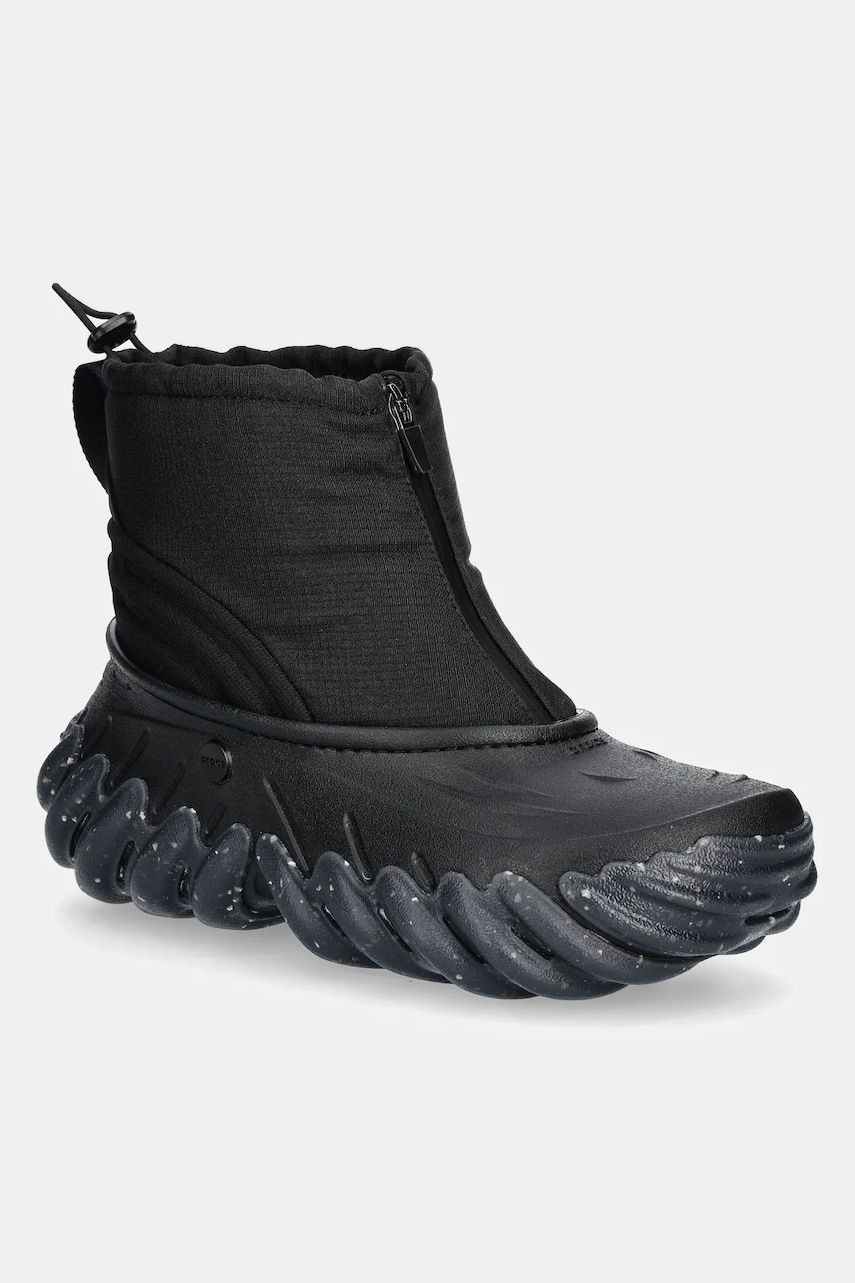 Crocs pantofi Echo Boot Z Shield femei, culoarea negru, cu toc plat, izolare usoara, 210315