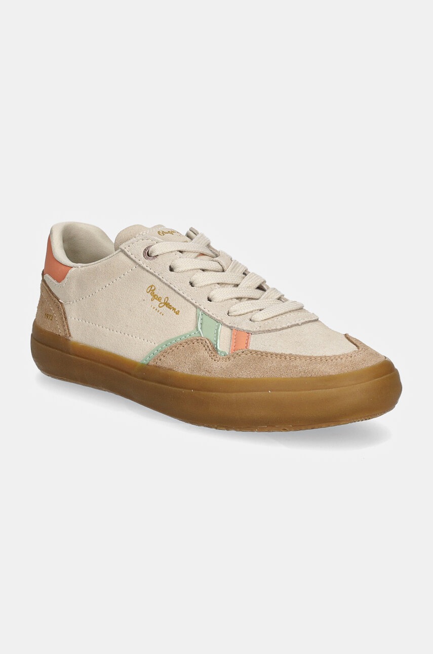 

Велурени маратонки Pepe Jeans PLS31586 в бежово TRAVIS RETRO W, Бежов