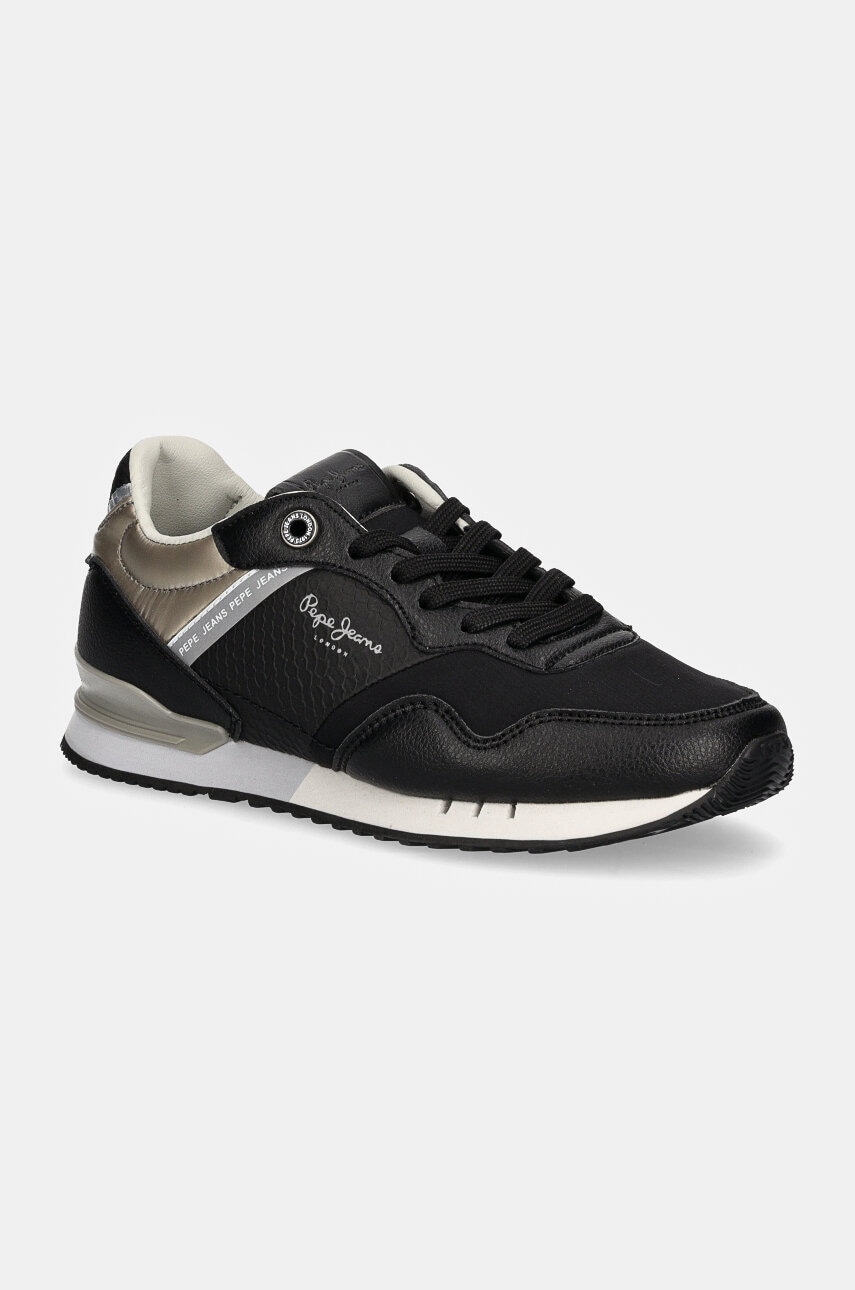 Pepe Jeans sneakers PLS40024 culoarea negru, LONDON SNAKE W