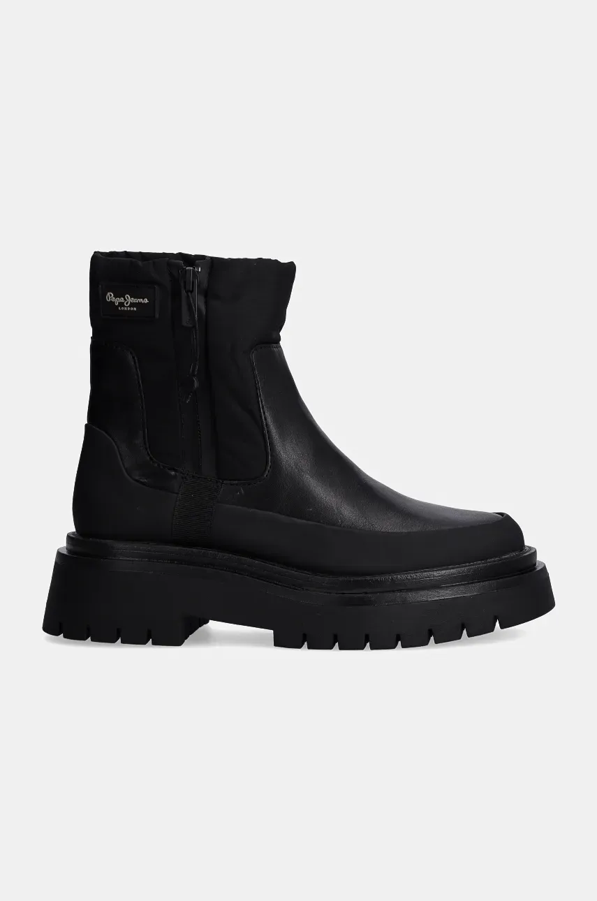 Полусапожки Pepe Jeans PLS50528 женские цвет чёрный на плоском ходу QUEEN CHELSEA Полусапожки Pepe Jeans PLS50528 женские цвет чёрный на плоском ходу QUEEN CHELSEA