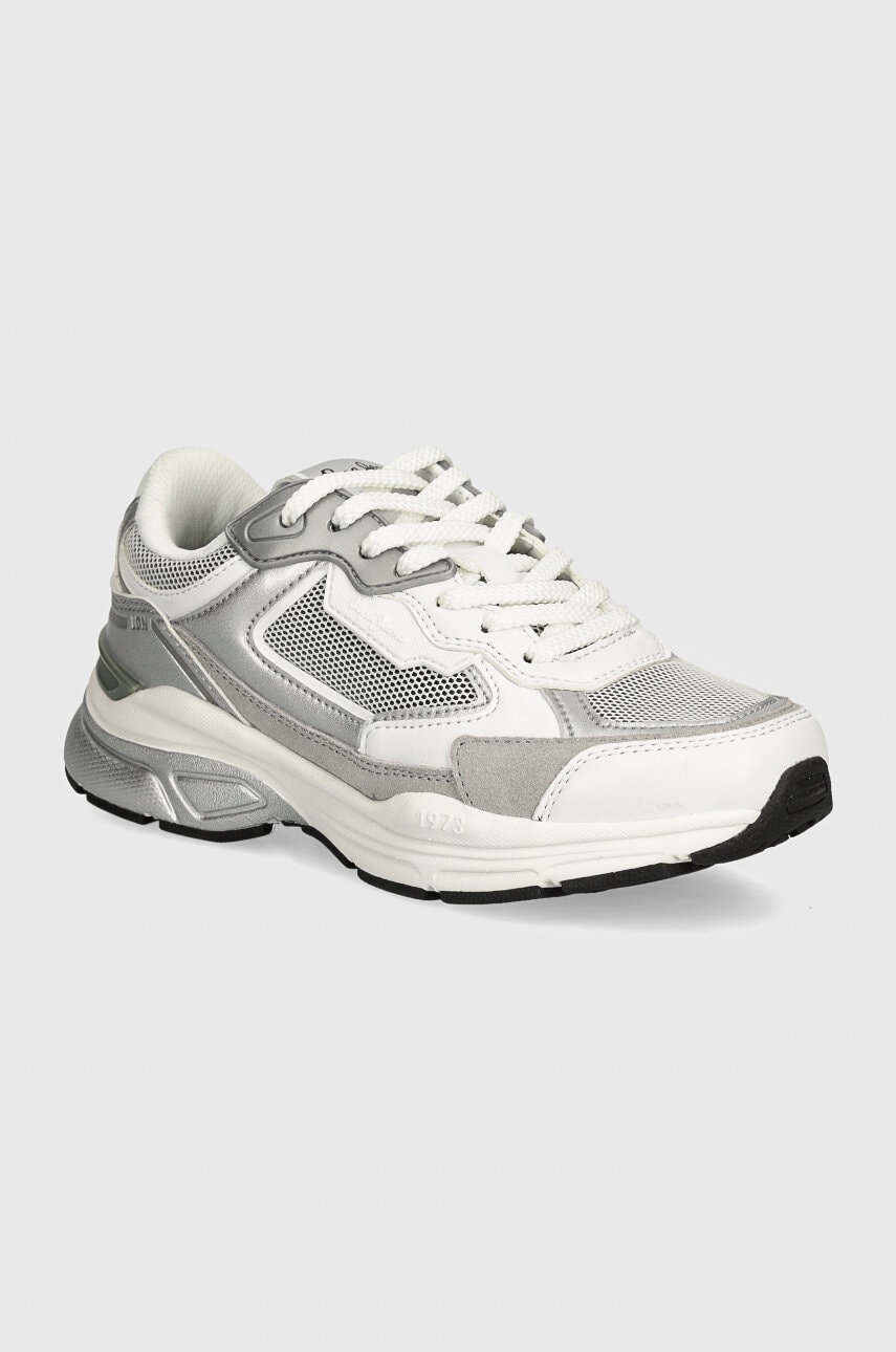 Pepe Jeans sneakers PLS60028 culoarea alb, DAVE SHINE W Pepe Jeans sneakers PLS60028 culoarea alb, DAVE SHINE W