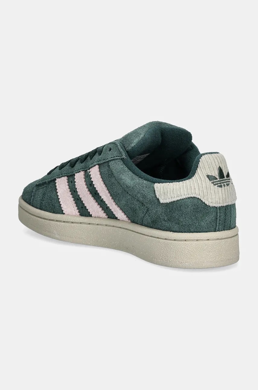 Σουέτ αθλητικά παπούτσια adidas Originals Campus 00s W χρώμα: πράσινο, IG2121 φωτογραφία