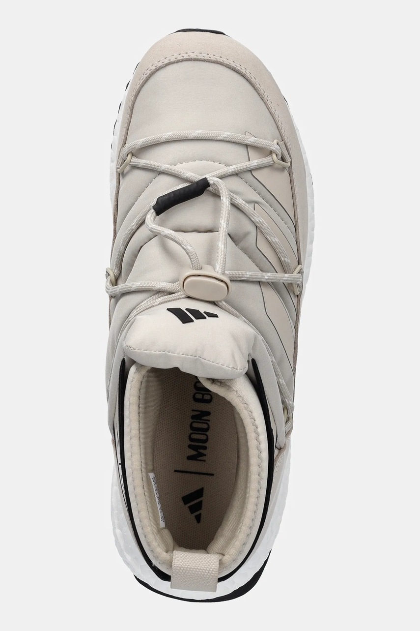 Μπότες χιονιού adidas x Moon Boot χρώμα: μπεζ, IH2490 φωτογραφία