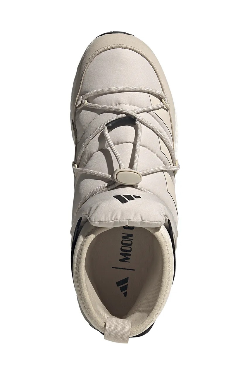 Μπότες χιονιού adidas x Moon Boot χρώμα: μπεζ, IH2490 φωτογραφία