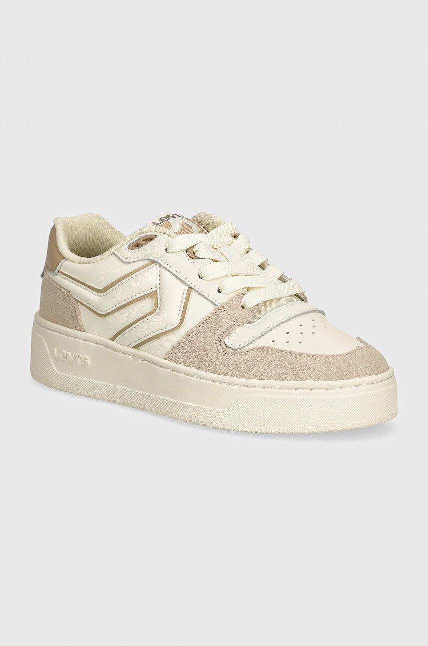 Tenisky Levi's GLIDE S L béžová barva, 000FI-0003