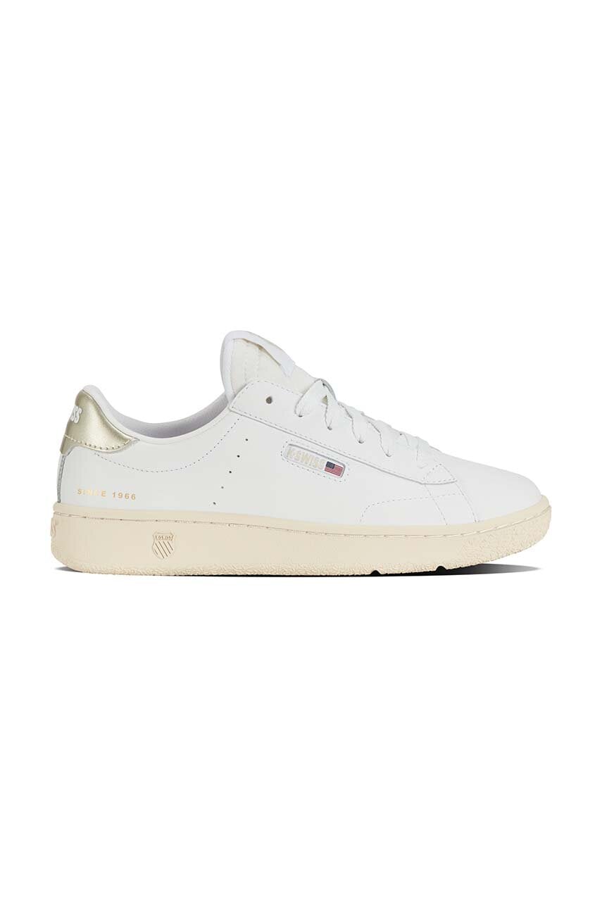 K-Swiss sneakers din piele SLAMMKLUB CC culoarea alb, 98911.149.M