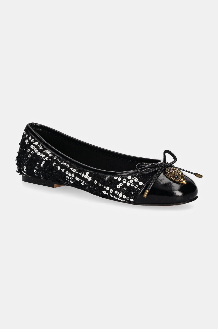 Kurt Geiger London balerini Eagle Ballerina culoarea negru, 9790601639