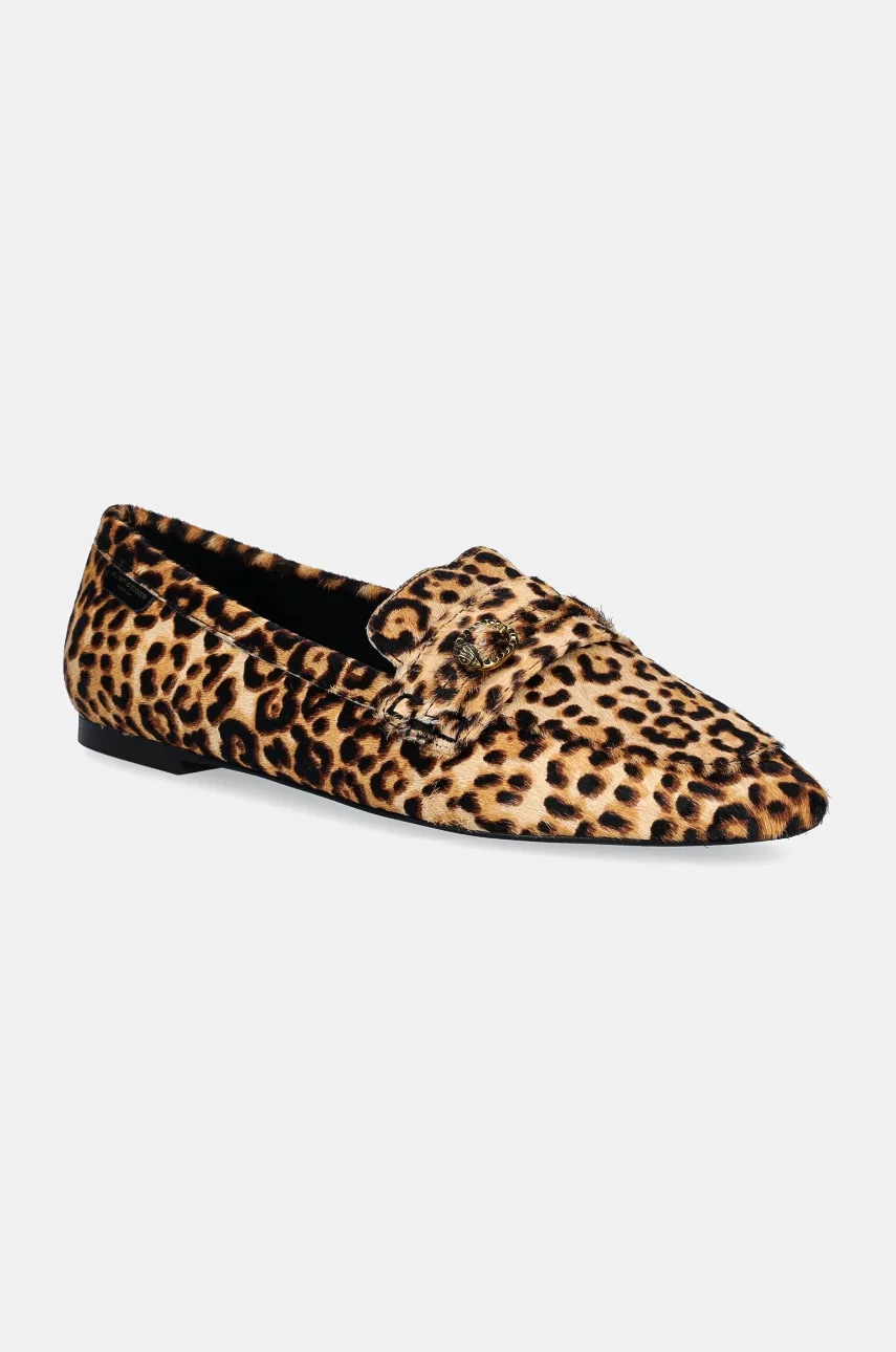 Kurt Geiger London mocasini Mayfair Slim Sq Loafer femei, culoarea maro, cu toc plat, 3472239109 Kurt Geiger London mocasini Mayfair Slim Sq Loafer femei, culoarea maro, cu toc plat, 3472239109