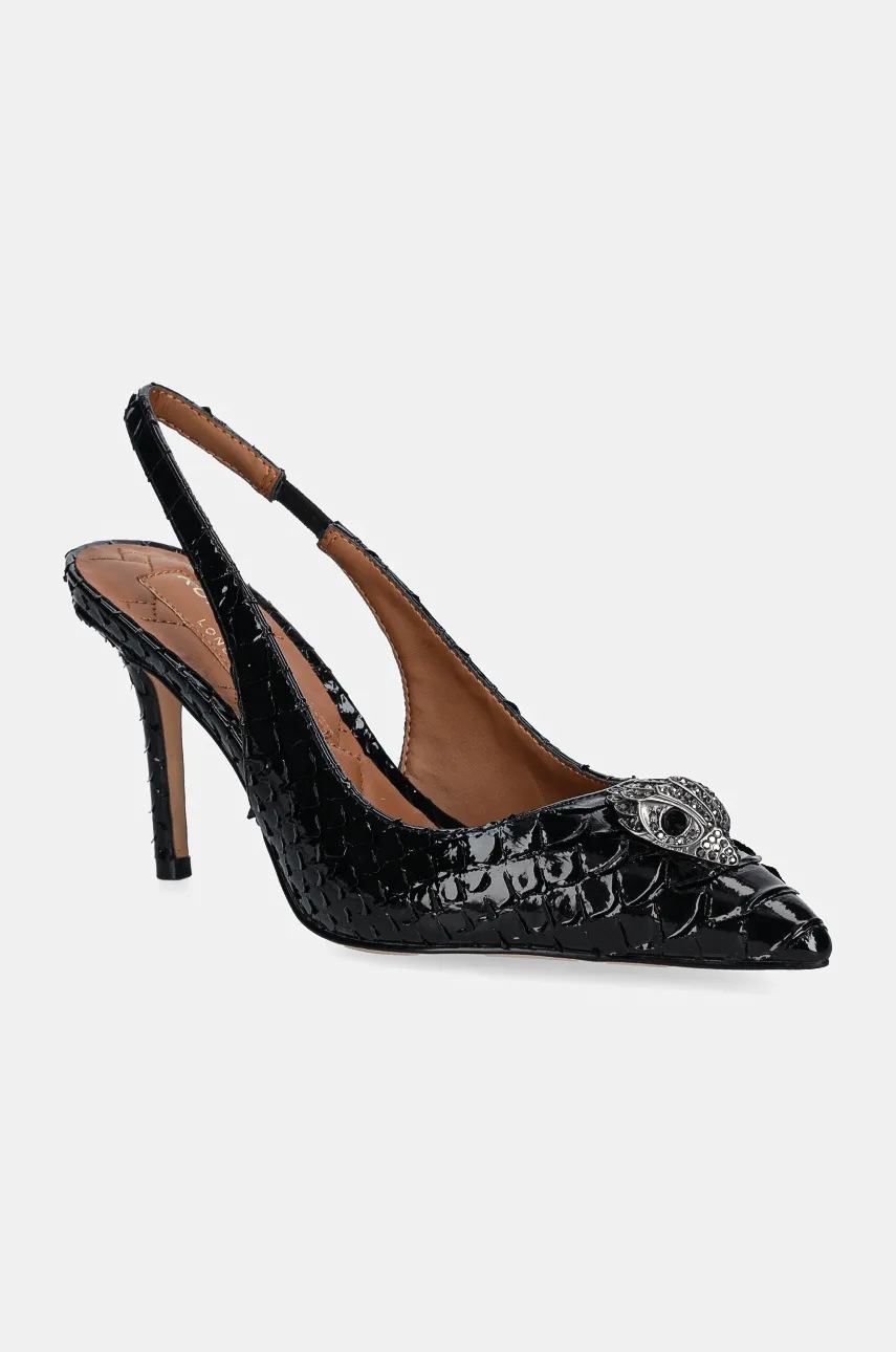Kurt Geiger London stilettos de piele Belgravia High Sling culoarea negru, 3422800719
