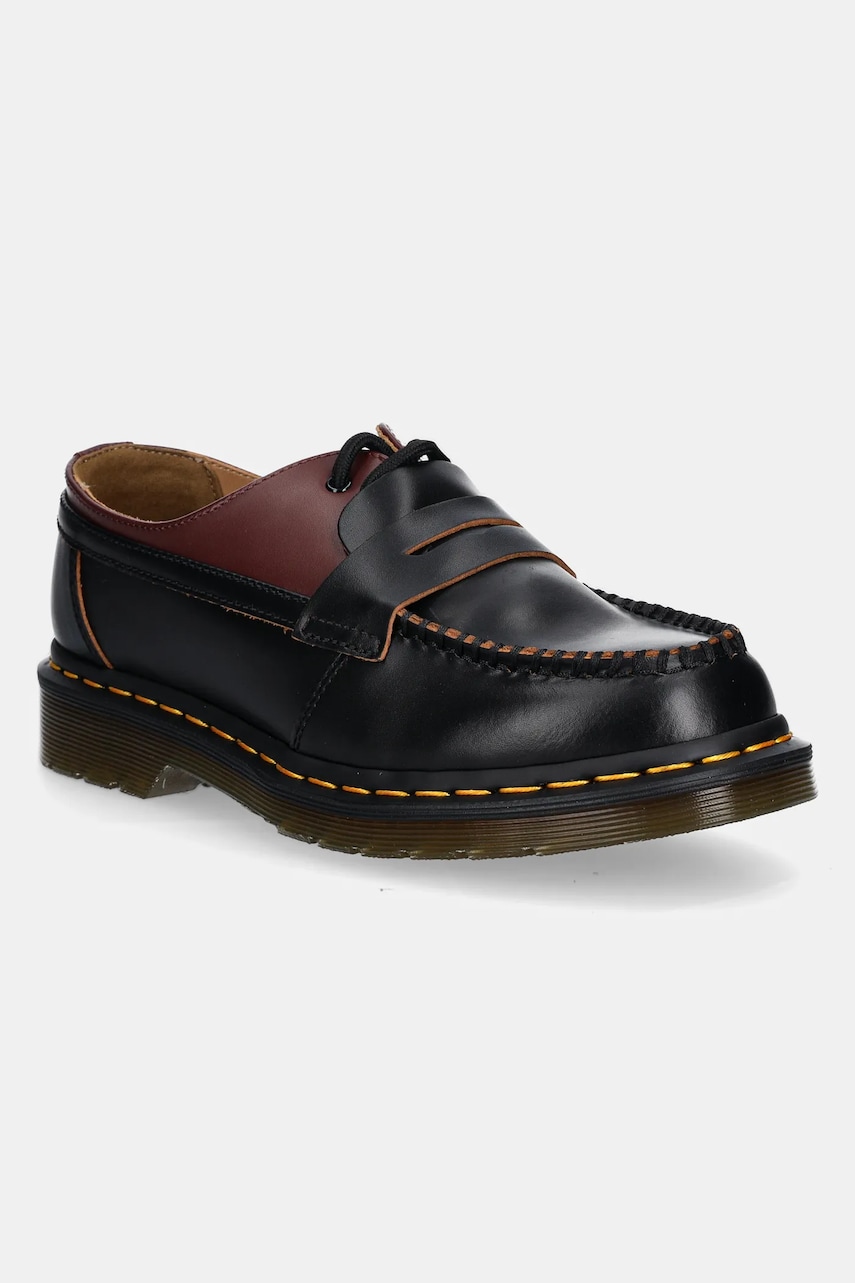 MM6 Maison Margiela mocasini de piele MM6 Maison Margiela x Dr. Martens femei, culoarea bordo, cu toc plat, S66WR0029.P8031 MM6 Maison Margiela mocasini de piele MM6 Maison Margiela x Dr. Martens femei, culoarea bordo, cu toc plat, S66WR0029.P8031