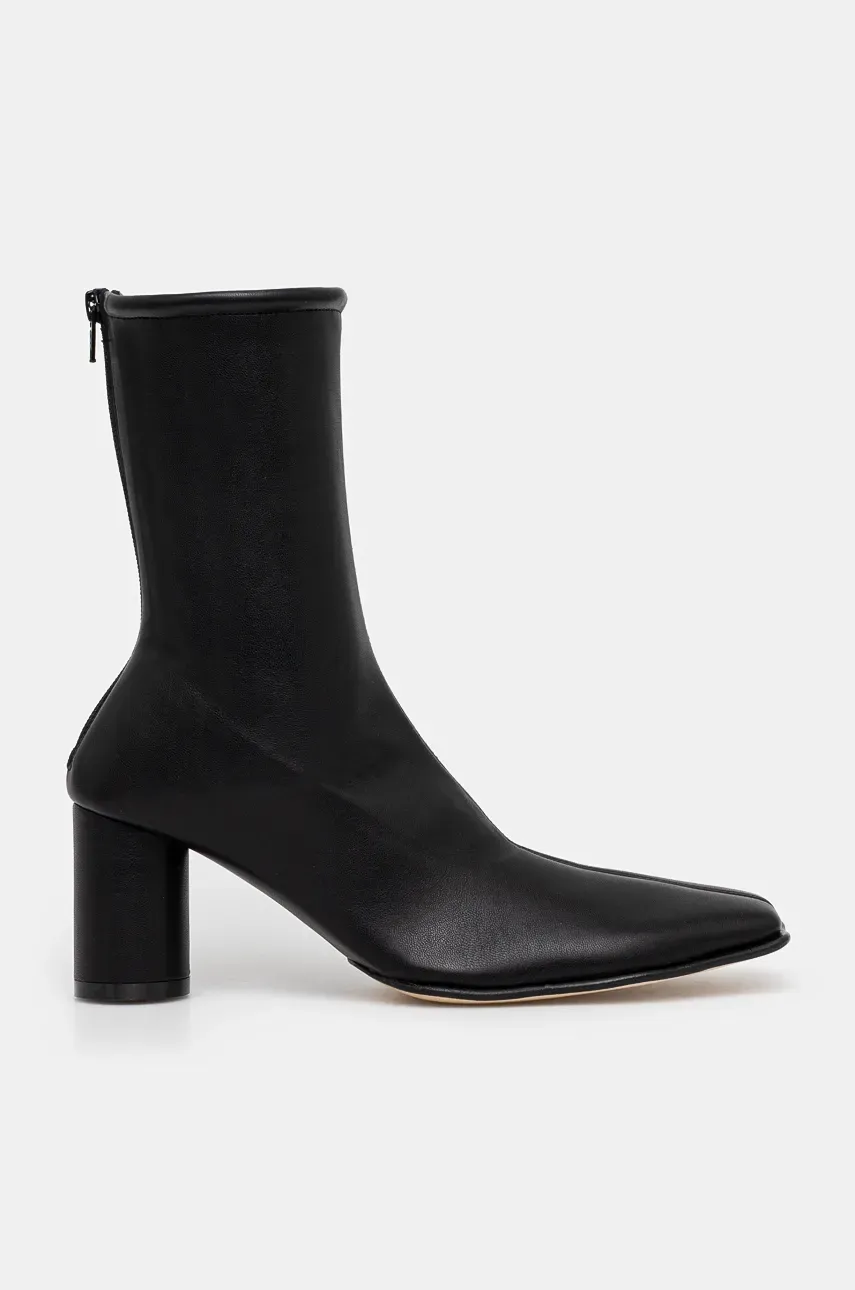 Полусапожки MM6 Maison Margiela женские цвет чёрный каблук кирпичик S66WU0120.P7973 Полусапожки MM6 Maison Margiela женские цвет чёрный каблук кирпичик S66WU0120.P7973