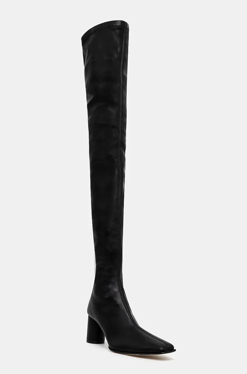 MM6 Maison Margiela cizme femei, culoarea negru, cu toc drept, S66WW0089.P7973 MM6 Maison Margiela cizme femei, culoarea negru, cu toc drept, S66WW0089.P7973