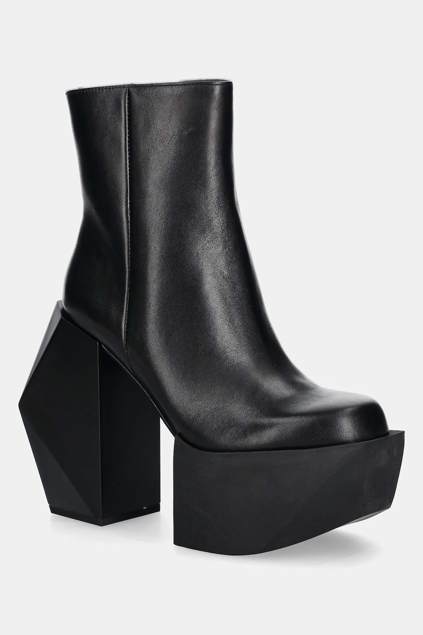 United Nude cizme de piele Stage Boot femei, culoarea negru, cu toc drept, 107530116 United Nude cizme de piele Stage Boot femei, culoarea negru, cu toc drept, 107530116