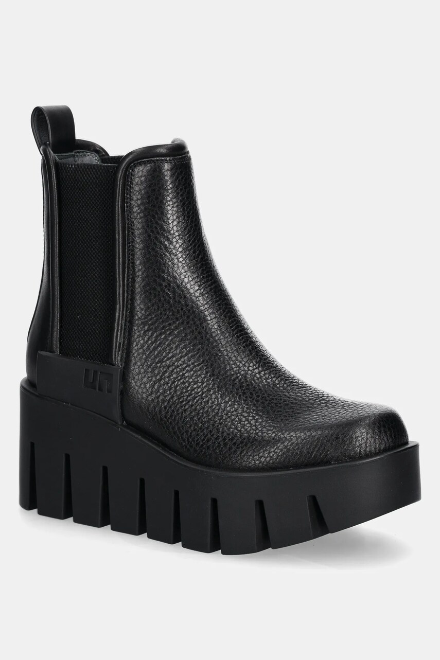 United Nude ghete chelsea de piele Grip Chelsea Lo III femei, culoarea negru, toc pana, 1086901192
