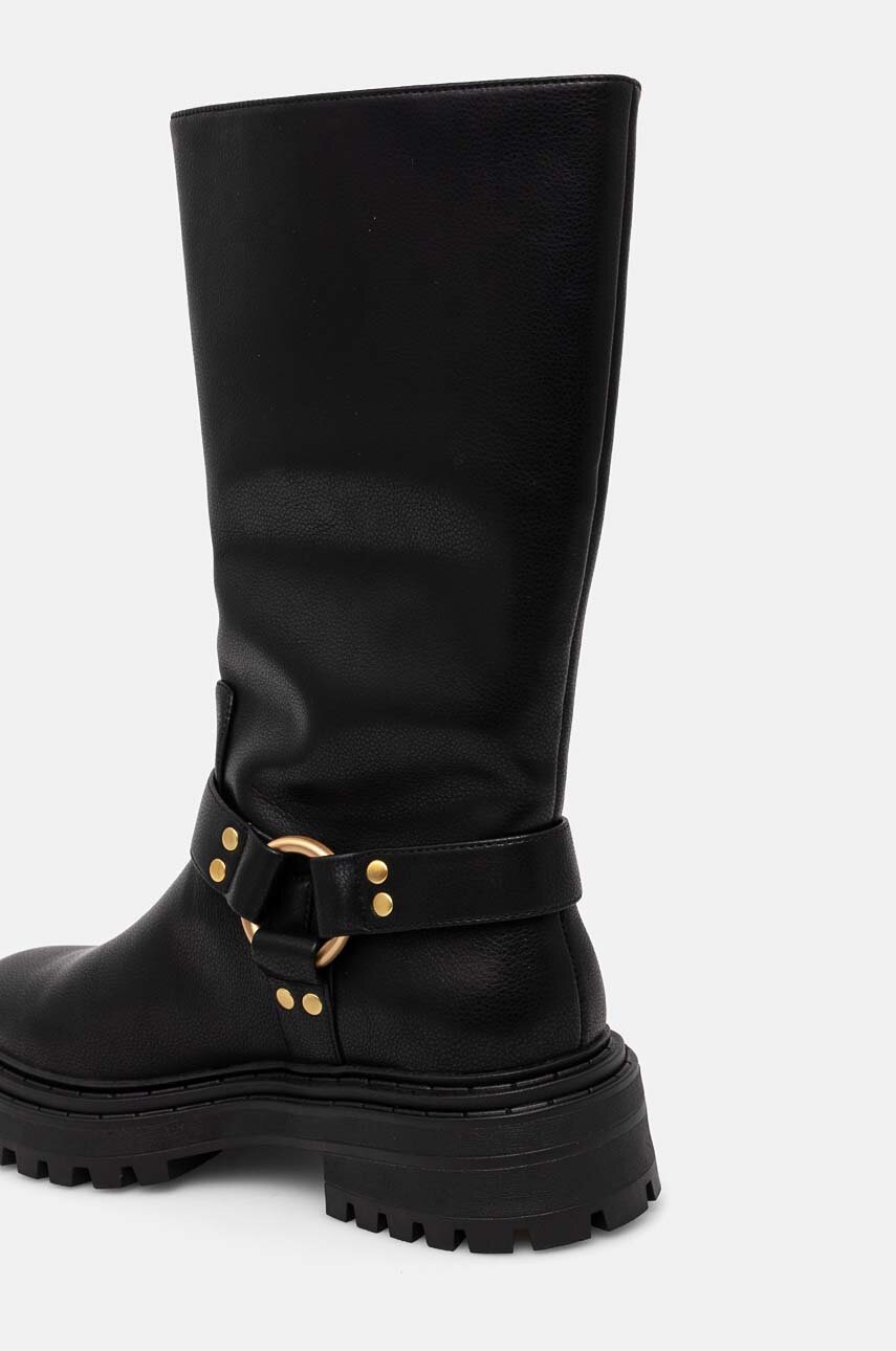 Twinset csizma fekete, női, lapos talpú, 242TCP076 termék 2. képe