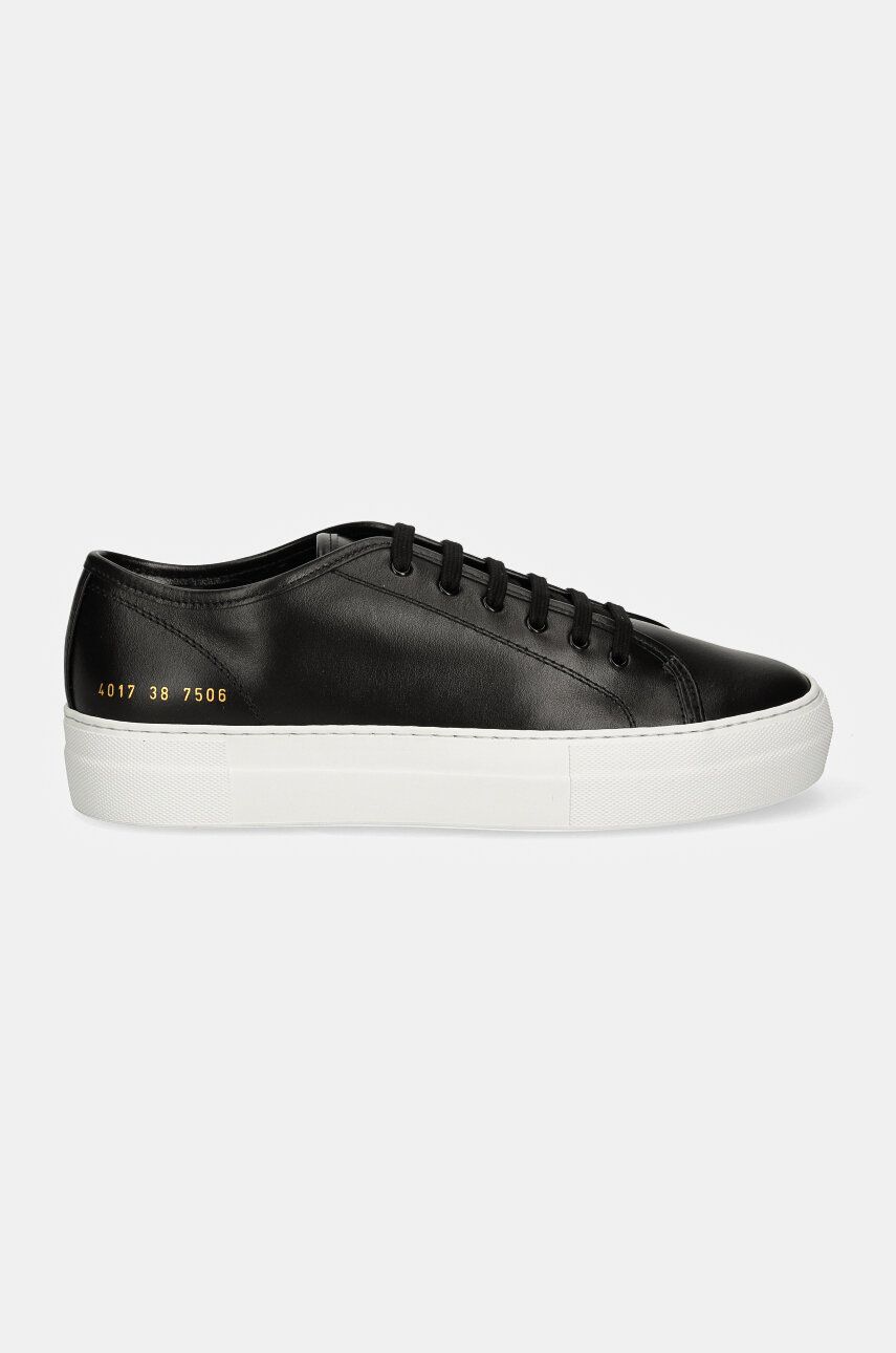 Usnjene Superge Common Projects Tournament Low Super In Leather črna Barva, 4017