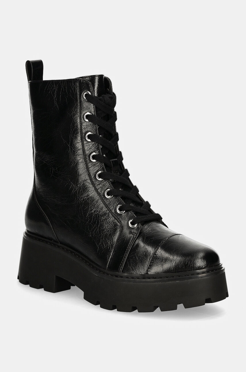 MICHAEL Michael Kors bocanci de piele Blake femei, culoarea negru, cu platforma, 40F4BKFE7L.001 MICHAEL Michael Kors bocanci de piele Blake femei, culoarea negru, cu platforma, 40F4BKFE7L.001